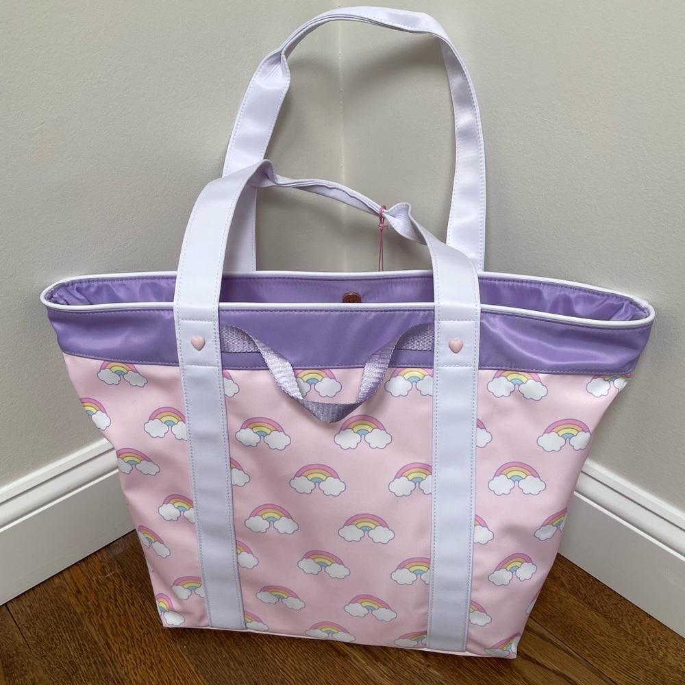Stoney Clover Lane by target Rainbow beach tote NWT